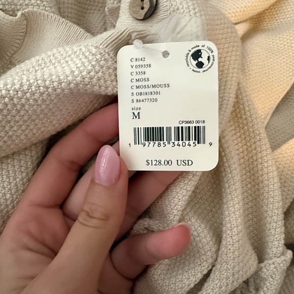 Free People Beige Button-Up Pajama set - Picture 4 of 5